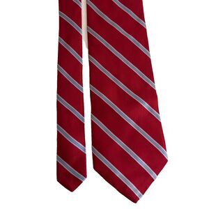 Brooks Brothers 346 Neck Tie Men's Red Blue Striped Silk